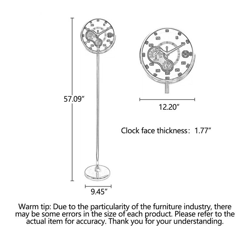 Nordic Simple Style Silent Vertical Quartz Floor Clock