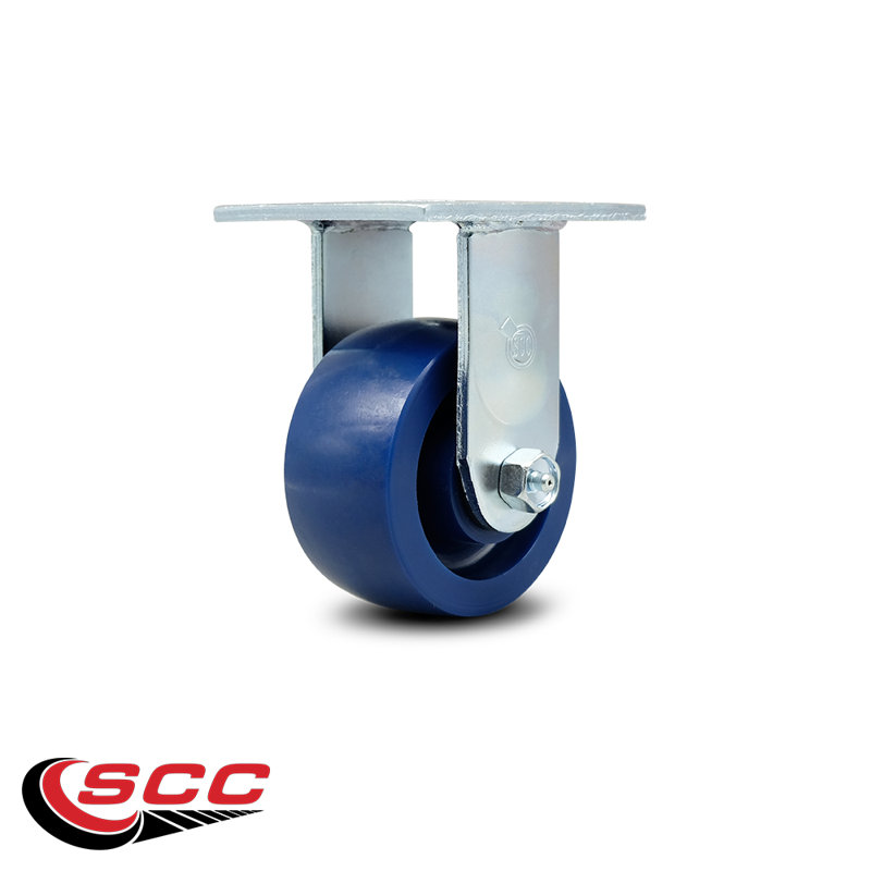 Solid Polyurethane Wheel Rigid Caster with Roller Bearing