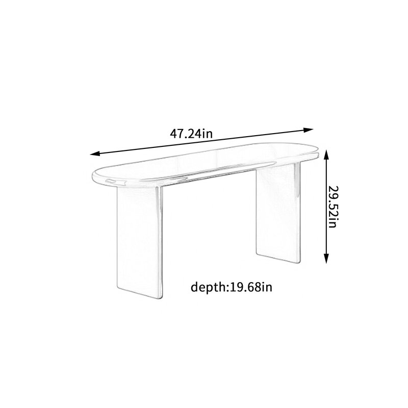 Bureau en bois massif au design moderne et minimaliste bleu marine, H 29,52 po x l 47,24 po x P 19,68 po, Marine