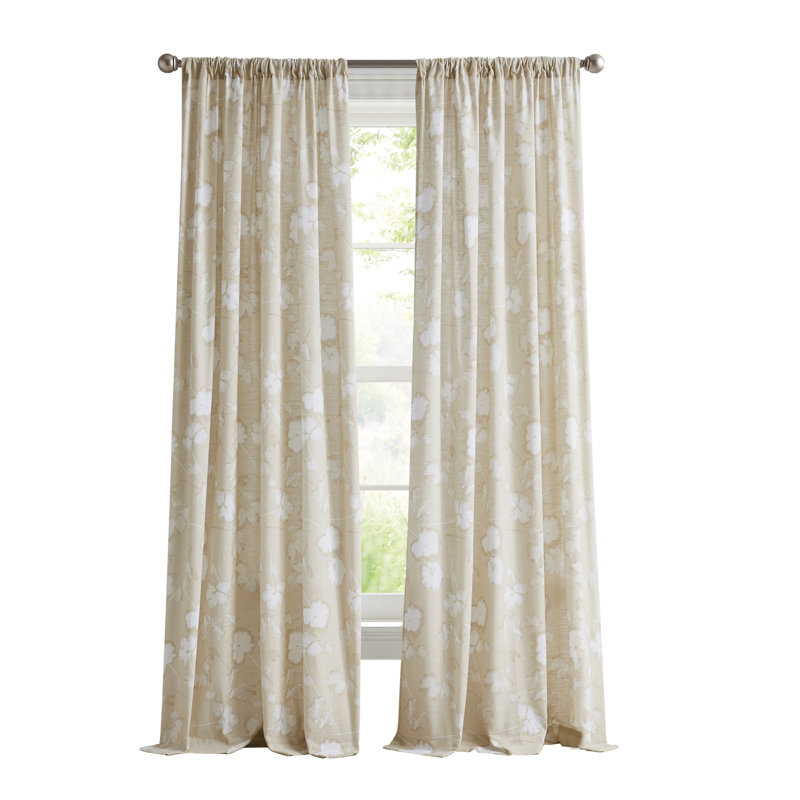 Paire de rideaux 50 x 63 DKNY Dandelion, Brun clair, H 50 po x L 84 po