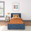 Solid Wood Upholstered Bed with Rectangular Headboard with 2 Drawer Side Storage
