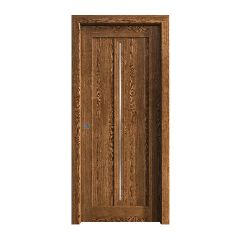 Porte coulissante à poche | Ego 5014 | Ensemble de quincaillerie de rail | Portes intérieures modernes en bois massif pour chambre à coucher