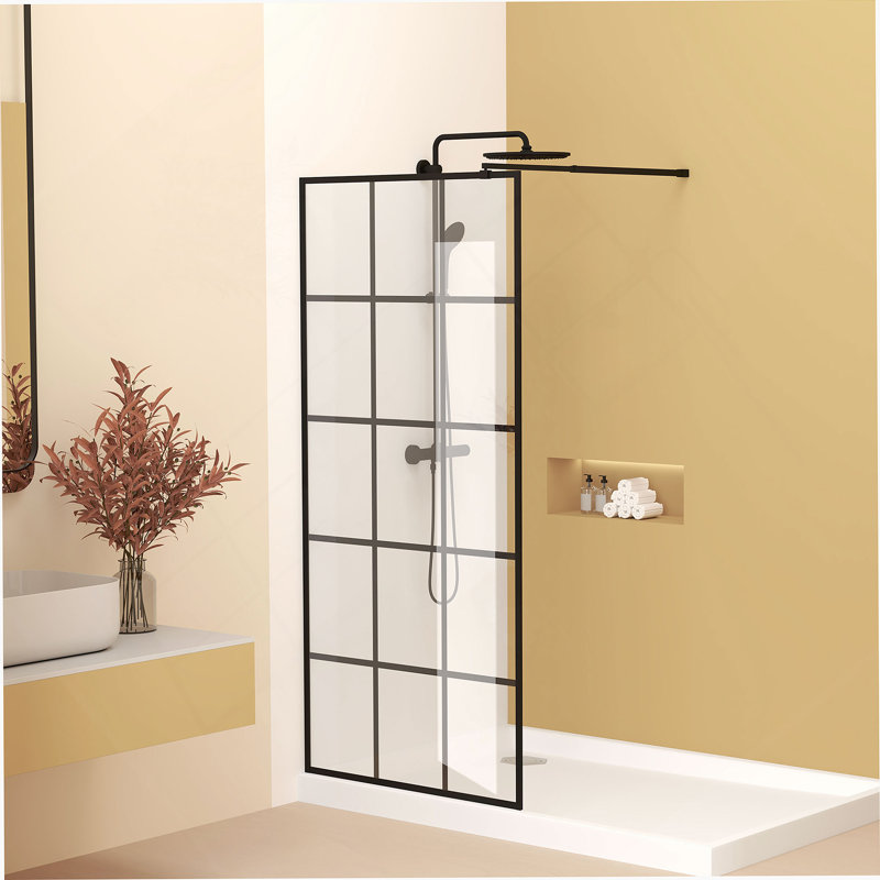Pare-douche encadré en verre pour salle de bain