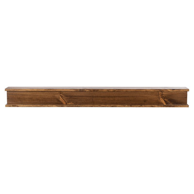 Floating Wood Fireplace Mantel Shelf - Wooden Shelf with Symmetrical Top & Bottom Molding