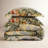 Provence Washed Linen Gold Yellow Victorian Print Shabby Elegance Comforter Set with Pillow Shams-102145160