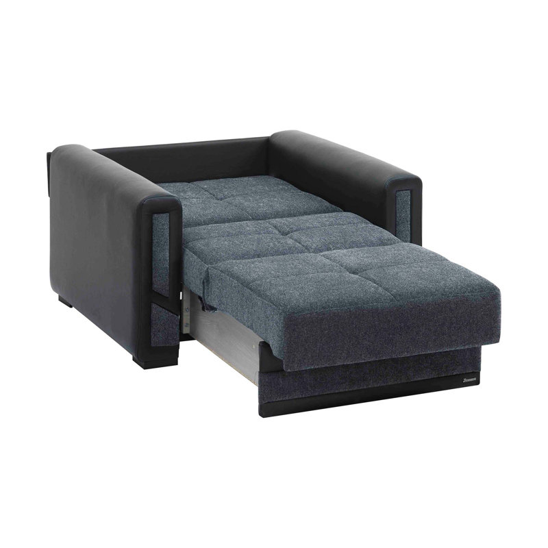 Fauteuil rembourré convertible avec rangement