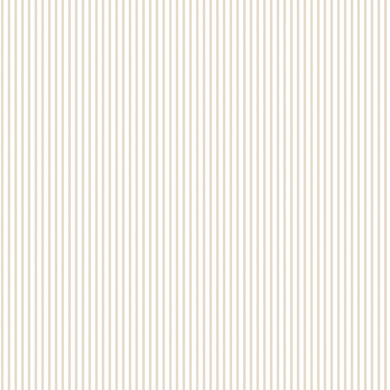 Small Prints Small Candy Stripe Design 33' L x 21" W Wallpaper Roll, Taupe/White