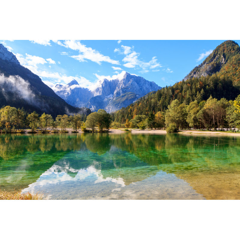Jasna Lake At Kranjska Gora by Baratroli - Wrapped Canvas Print, 30cm H x 46cm W x 3.8cm D
