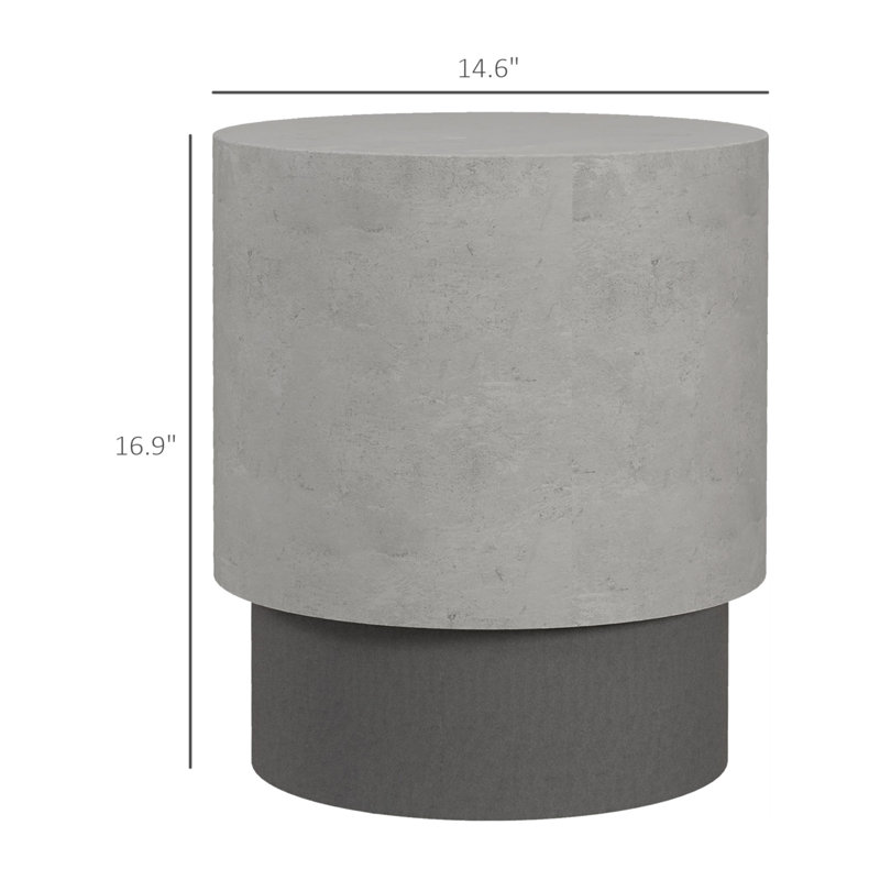 End Table, Round Side Table With 4 Adjustable Feet
