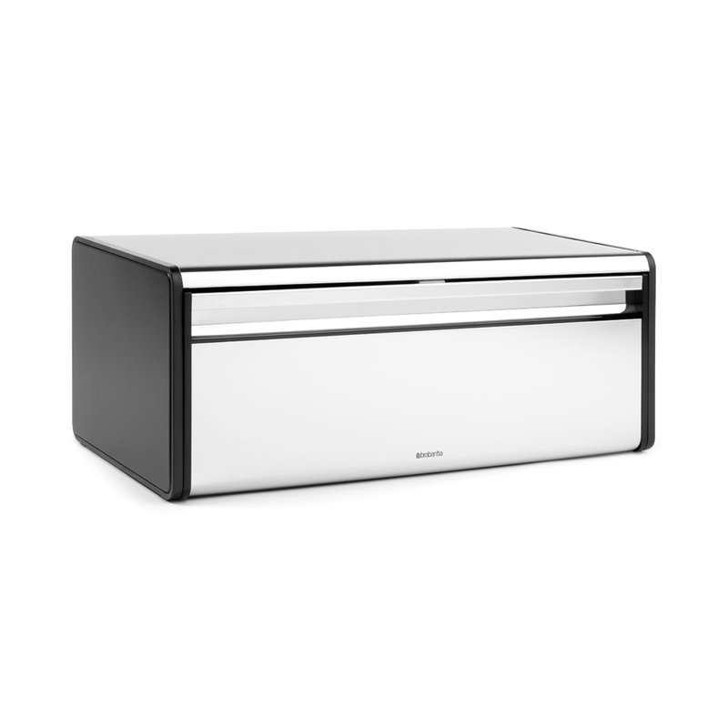 Brabantia Fall Front Bread Box, Brilliant Steel