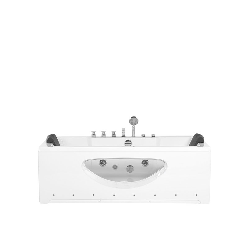 Beier x 80mm Alcove / Tile In Acrylic Bathtub with Tap, White, 58cm H x 80cm W x 170cm L
