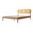 Caneva Queen Size Scandinavian Solid Wood Platform Bed Frame, CAB-41-Q, with Rattan Headboard, Honey Oak, No Box Spring Needed-1772627235-1772627233