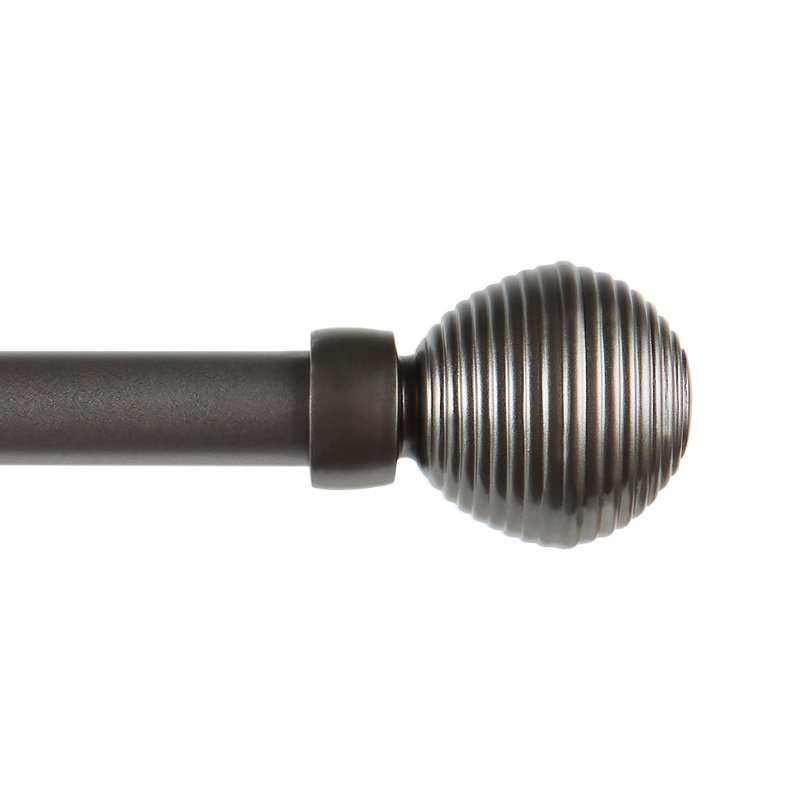 Tringle à rideaux simple réglable 1 po Grijalva, 36 po - 72 po, Bronze industriel