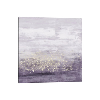 Amethyst Glitter I 1 Piece Wrapped Canvas Painting