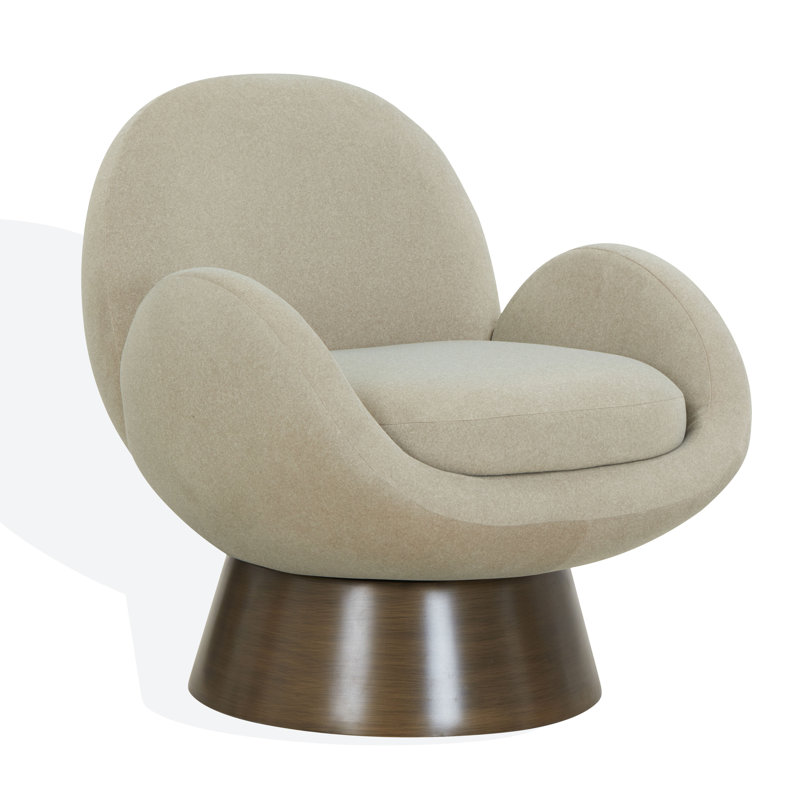 Chaise d'appoint Paolini, Brun clair