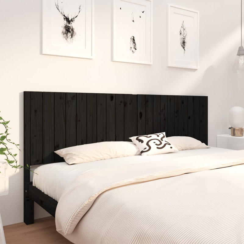Lashawne Solid Wood Headboard, Black, 205.5 x 100 cm