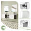 Meuble-lavabo mural Warde avec plateau en céramique et porte à fermeture en douceur Warde-946341470