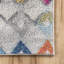 Tapis marocain clair tissé à la machine ivoire, beige, gris, bleu, orange et magenta Clair-446714706