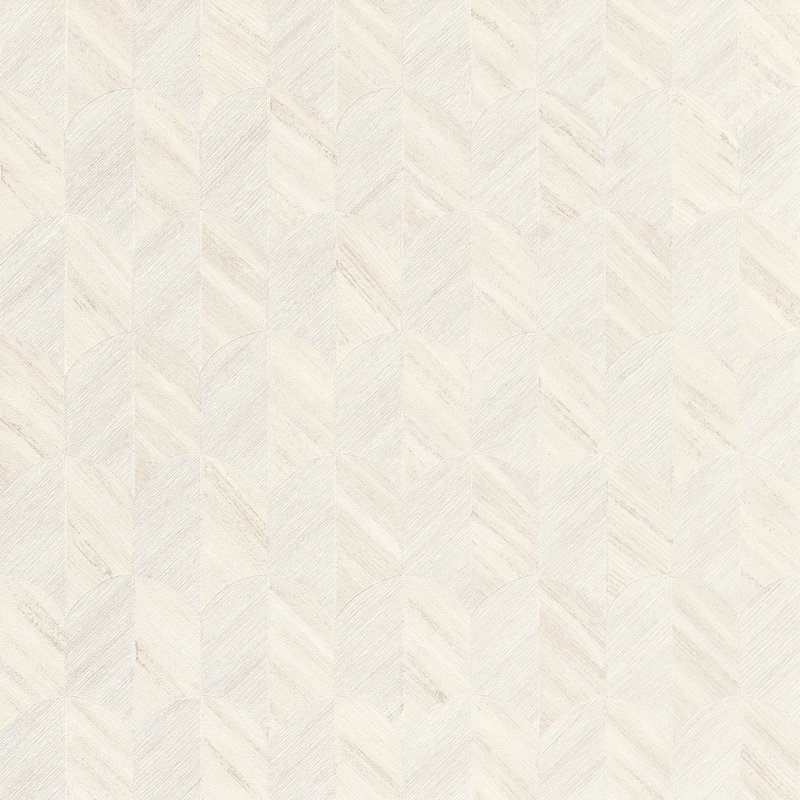 Surfaces Collection Geometric Prism Wallpaper Roll, Off-White