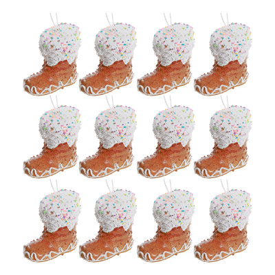 Gingerbread Boot Ornament - Set Of 12