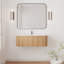 Meuble-lavabo mural de 42 po avec comptoir en marbre artificiel Cararra, lavabo en céramique, conception courbée avec rayures, pré-assemblé-1760160217
