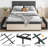 Plush Upholstered Bed Frame-418545213