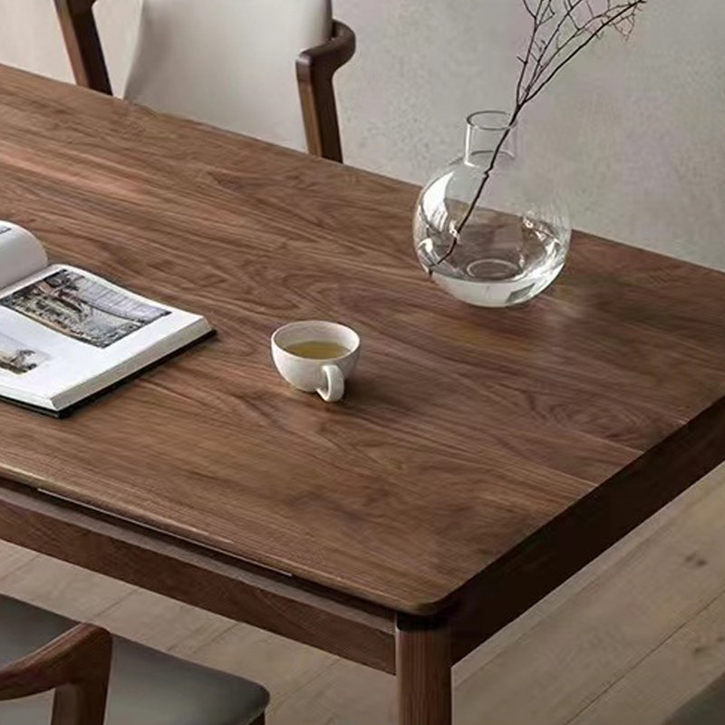 Rectangular minimalist dining table, 29.92"H x 78.74"L x 35.43"W