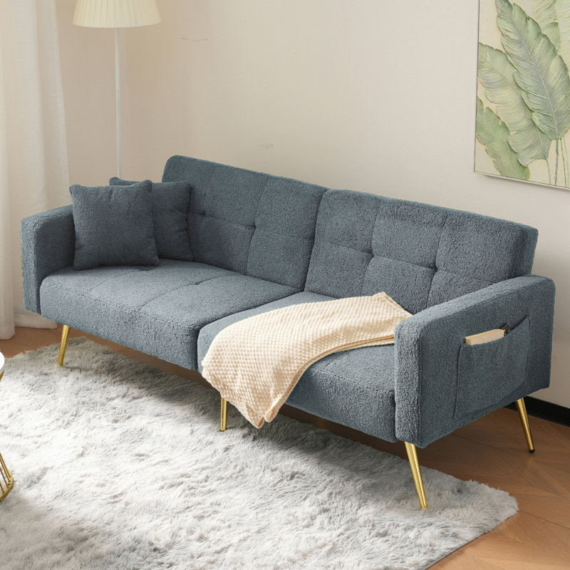 176cm Upholstered Convertible Sofa