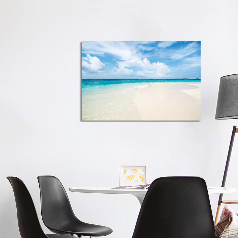 Beautiful Beach With White Sand And Turquoise Water by Jan Becke - Wrapped Canvas Gallery-Wrapped Canvas Giclée