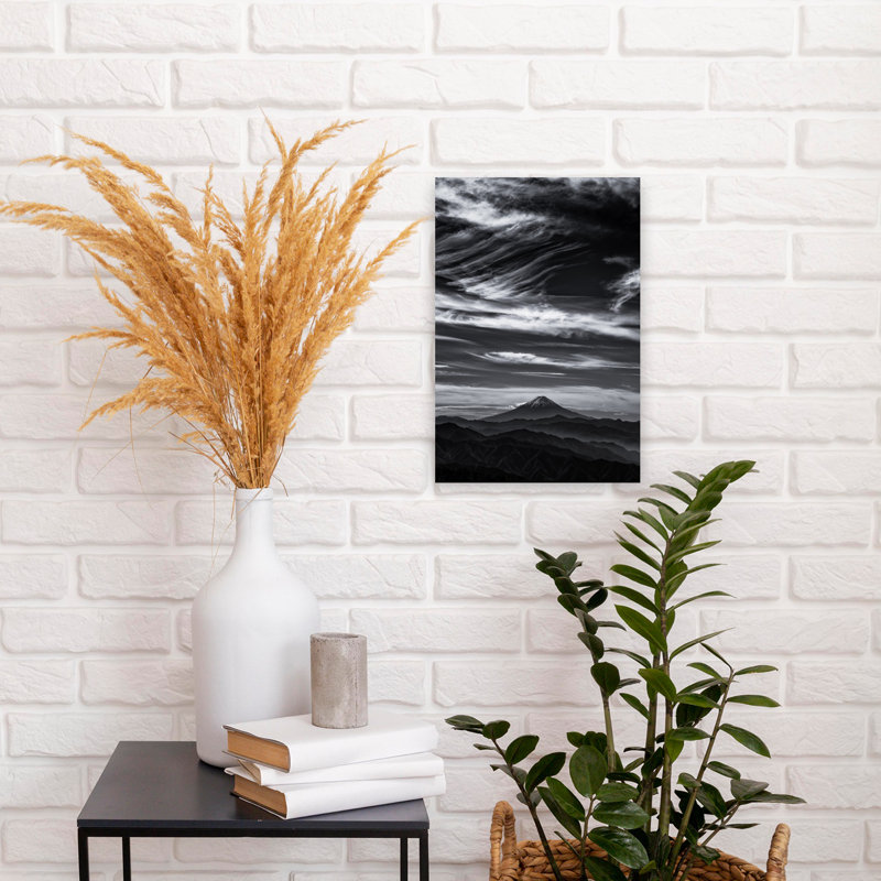 Contemporary Art Abstract Contemporary Landscape Mountain Wall Art, 18" H x 12" W