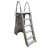 Confer Plastics Roll-Guard Adjustable A-Frame Pool Safety Ladder, Warm Gray