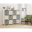 Organisateur de placard, organisateurs de placard à 12 cubes et rangement, tablettes de placard portables, rangement pour vêtements (blanc)