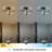 Wrought Studio™ Lloydine Modern LED Flush Mount Swirl Ceiling Light Fixture, Matte Black