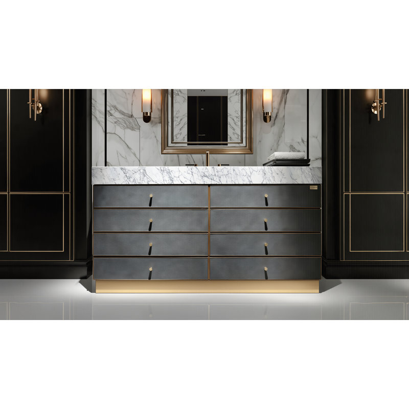 Dessus de meuble-lavabo gris Toscan Modern European