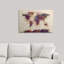 «World Map Paint Splash» par Francy, impression en jaune et bleu-18658623-26529110-80703653