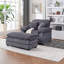Canapé simple avec 2 coussins décoratifs et un repose-pieds, canapé confortable, canapé à assise profonde-798899032