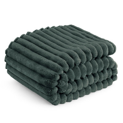 Bedsure Twin/Twin XL Flannel Fleece Blanket for Girls, 300 GSM Soft and Cozy Blanket for Dorm & Home Decor, Mallard Green, All-Season Gift