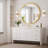 Evangelista Aluminum Alloy Framed Tempered Glass Round Wall Mirror-2106355996-2106355988