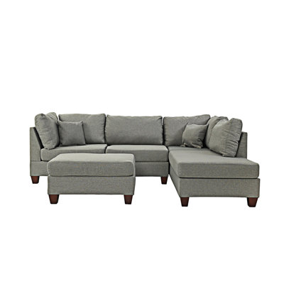 Canapé modulaire réversible avec repose-pieds
