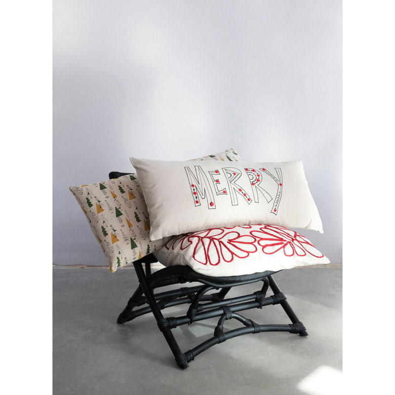 Christmas Tree Cotton Chambray Pillow
