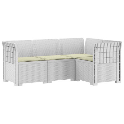 Garden Sofa Rattan Look PP Outdoor Seating Contemporary Furniture Patio