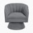 Charley Round Arms Boucle Swivel Chair-2002444960