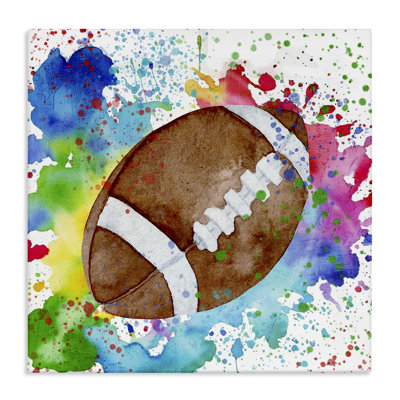 Toile Vivid Splash & Football, conception de Kim Allen