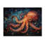 Octopus Expressionist Abyss I - Octopus / calmar, art sur bois de pin naturel-101407038