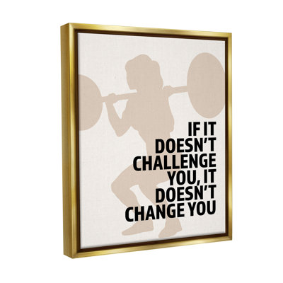 "Motivational Défi Workout" par Victoria Barnes sur toile