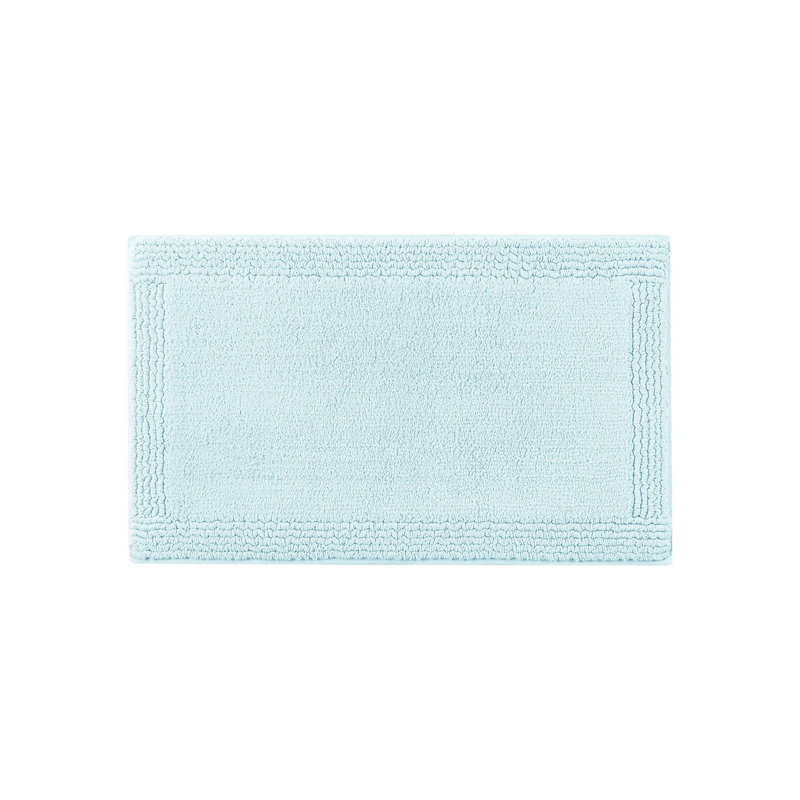 Reversible 24x36" Blue 3000 Gsm 100% Cotton Bath Rug - Long Lasting And Soft Construction Touch,, Rectangle 36" L x 24" W