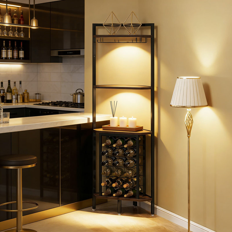 Tablette de plancher de porte-bouteilles de vin sur pied
