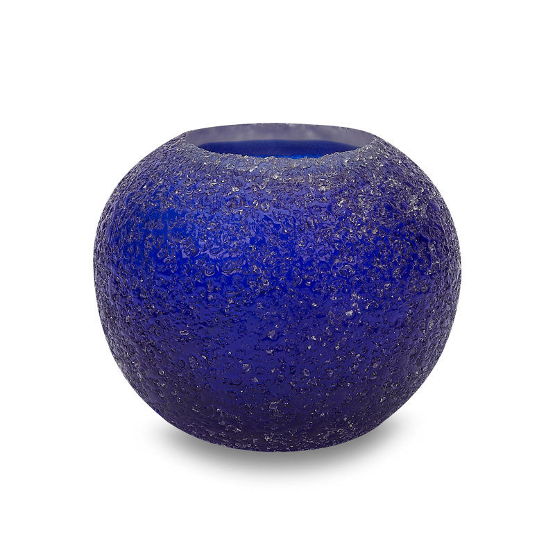 Tivoli 4'' H Glass Tabletop Votive Holder, Blue