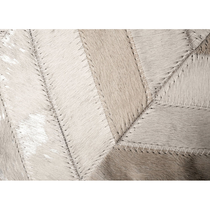 Coussins décoratifs en cuir de vache Canvello, H 16 po x l 24 po, Rectangulaire