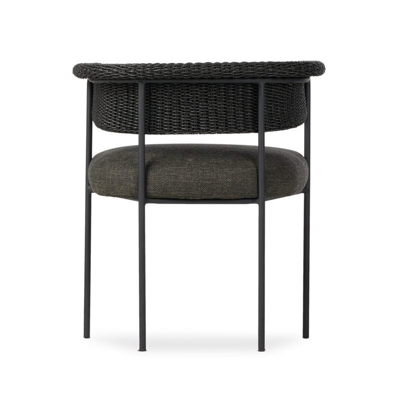 Carrie Outdoor Dining Armchair, Black